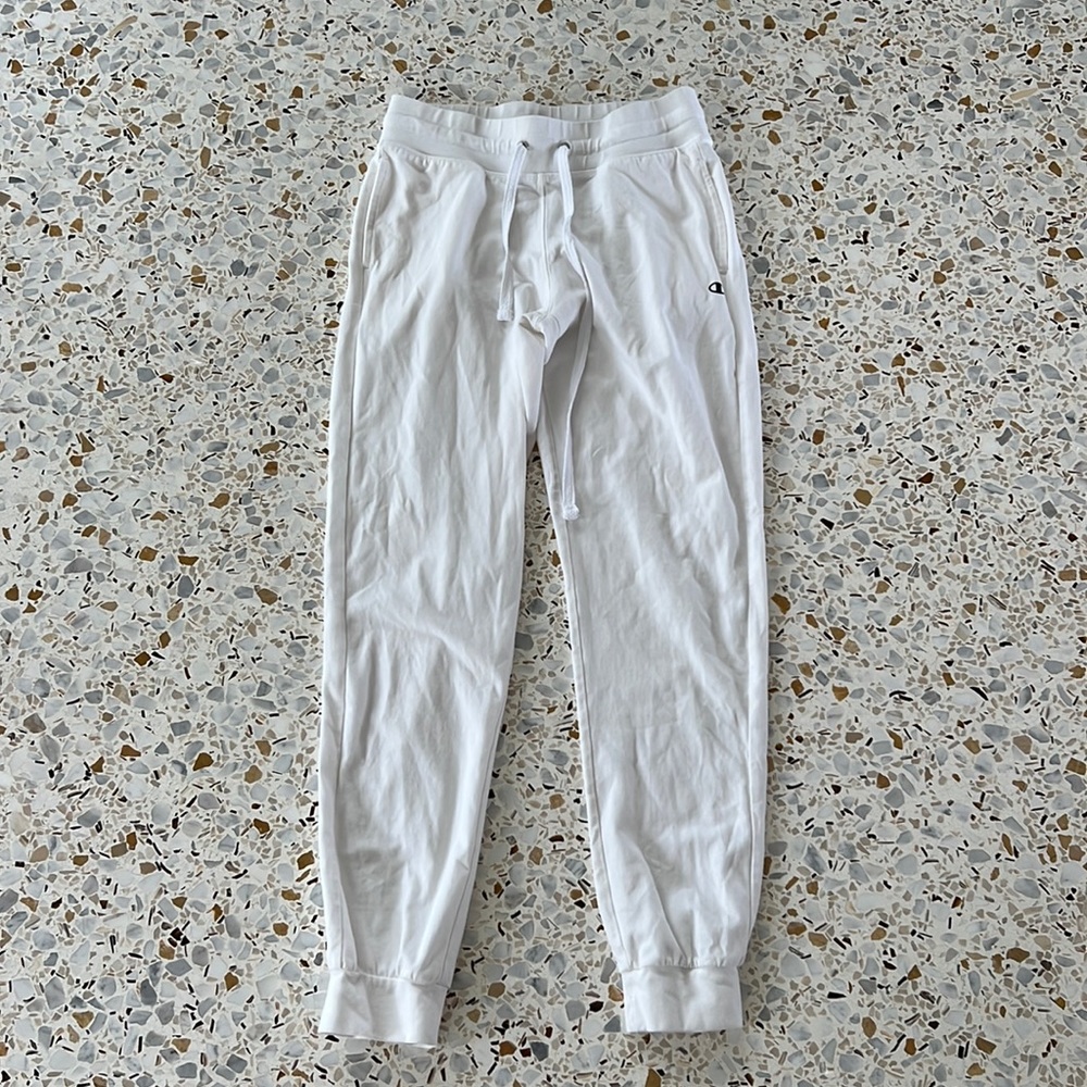 CHAMPION CLASSIC WHITE SWEATPANTS